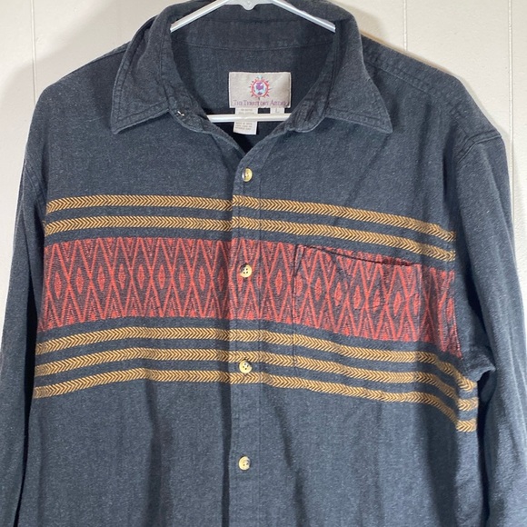 Vintage the territory ahead southwestern casual button down mens size large - Picture 2 of 11